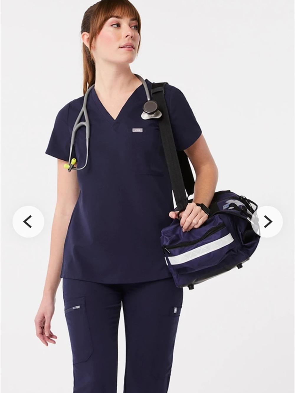 Figs Technical Collection in Deep Blue Nurse scrubs size large 2 piece set - Picture 13 of 14
